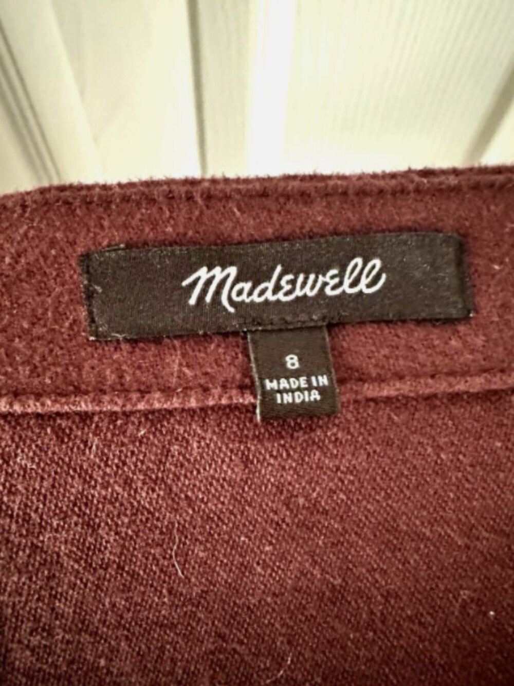 Madewell 100% Cotton Wrap Skirt Women’s 8 Side Tie Button EUC - Picture 8 of 14